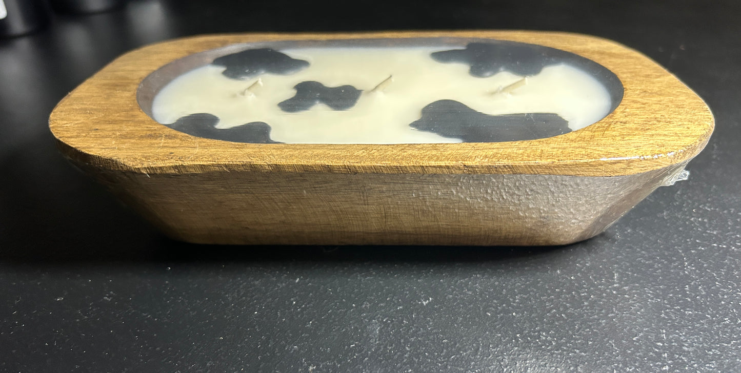 Oval Dough Bowl Candle