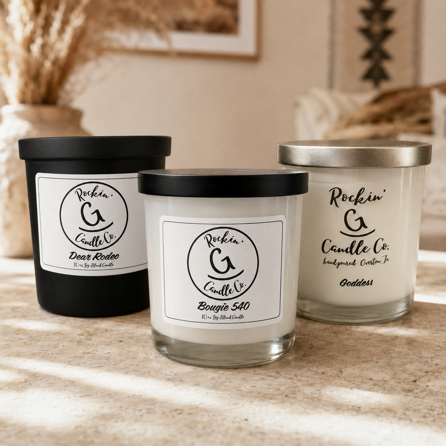 Dear Rodeo, Bougie 540, and Goddess Studio candles