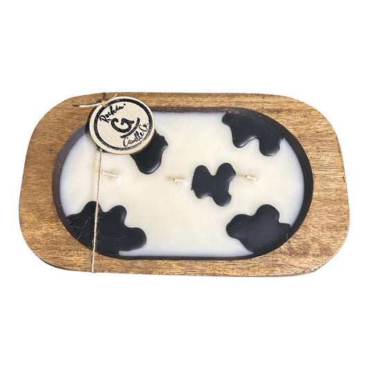 Oval Dough Bowl Candle